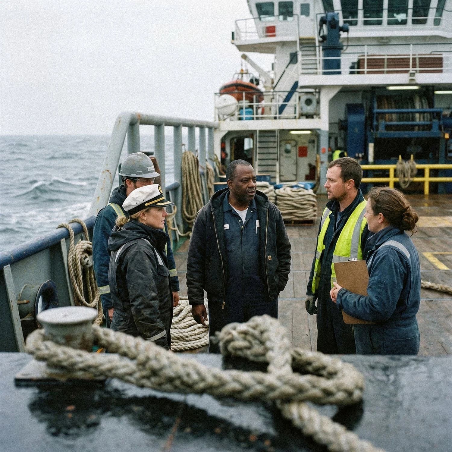 Maritime crew safety briefing